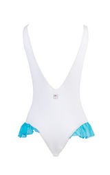 Baby Ballerina - Costume Intero Bambina Bianco e Blu